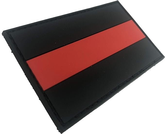 Thin Red Line Fire Service Fireman Flag Paintball Airsoft Paintball PVC Morale Patch