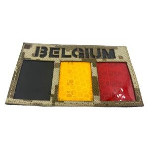 Belgium Belge Belgique Reflective Camouflage Flag Tactical Laser Cut Airsoft Paintball Field Patch