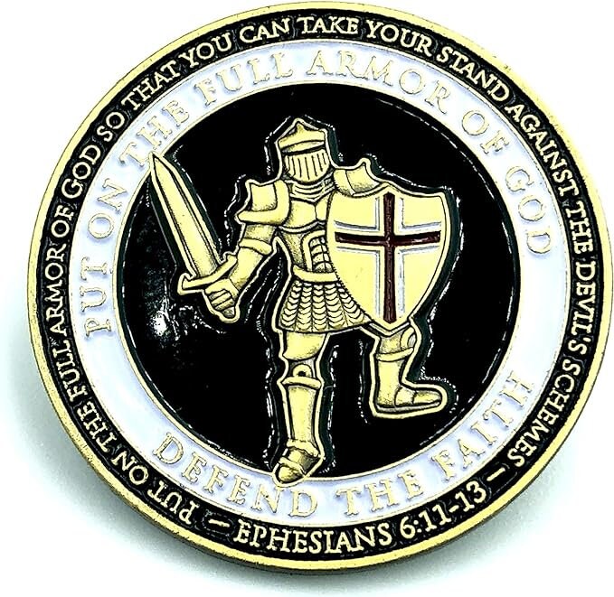 10 Pack Collection Put on the Full Armor of God Masonic Mason Cosplay Metal Pin Badge Brooch in Gift Box