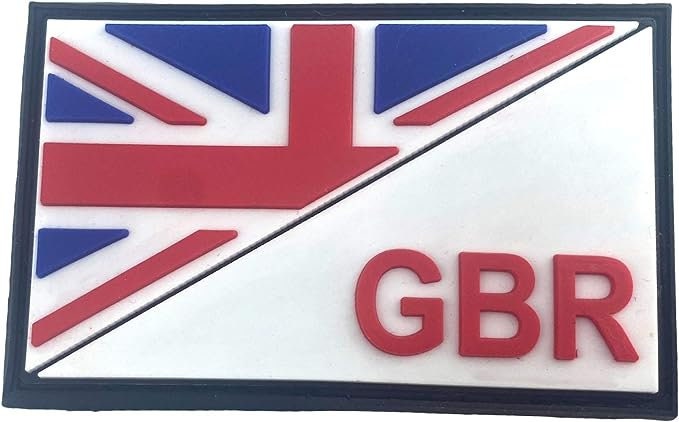 Great Britain Diagonal GBR Flag Tactical PVC Airsoft Paintball Cosplay Team Patch