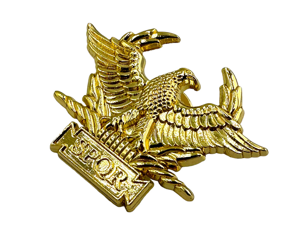 SPQR Senatus Populusque Romanus Ancient Roman Republic Metal Pin Badge Brooch