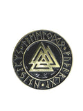 Valknut Knot Of The Slain Viking Gold Metal Pin Badge Brooch