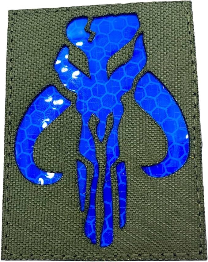 Bounty Hunter Boba Fett Bantha Skull Reflective Laser Cut Tactical Airsoft Field Patch