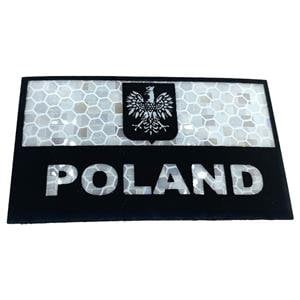 Polska Poland Polish Reflective Flag Tactical Laser Cut Airsoft Paintball Field Patch