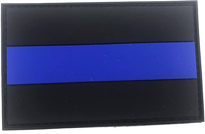 Thin Blue Line Flag Police Service Paintball Airsoft Paintball PVC Morale Patch