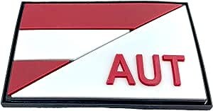 Austria Austrian Diagonal AUT Österreich Flag Tactical PVC Airsoft Paintball Cosplay Team Patch
