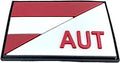 Austria Austrian Diagonal AUT Österreich Flag Tactical PVC Airsoft Paintball Cosplay Team Patch