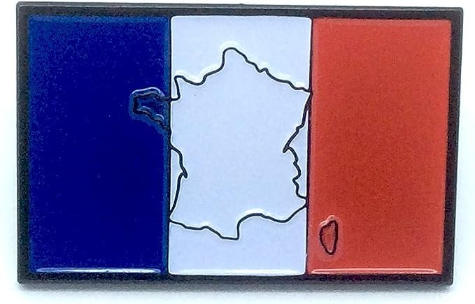 Embossed France French Country Flag Metal Pin Badge Brooch