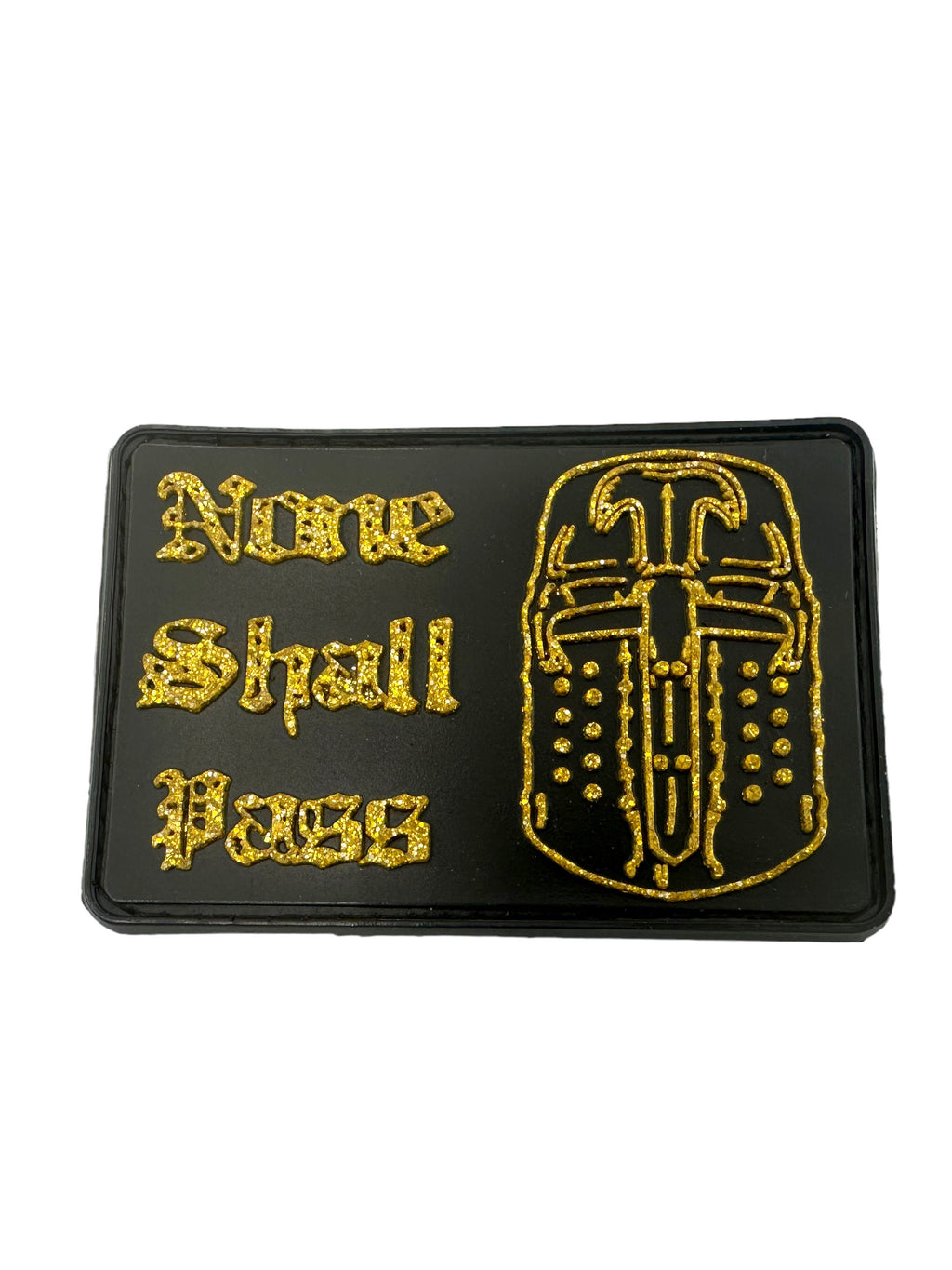 None Shall Pass Holy Grail Knight Airsoft Paintball PVC Morale Cosplay Patch