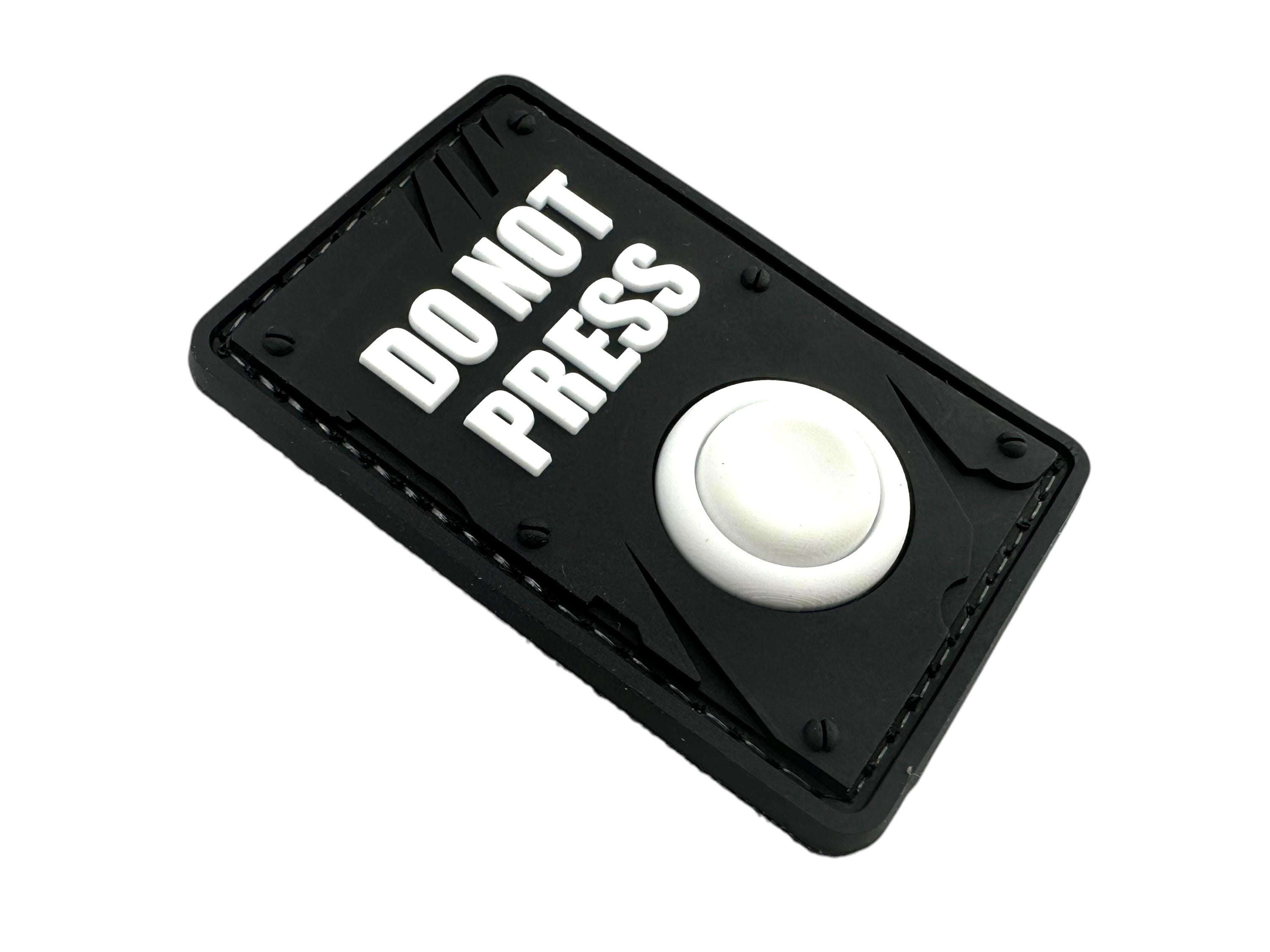 Do Not Press Button Airsoft Paintball PVC Morale Team Patch