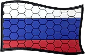 Russia Russian Pоссия Honeycomb Flag Airsoft PVC Morale Cosplay Team Patch