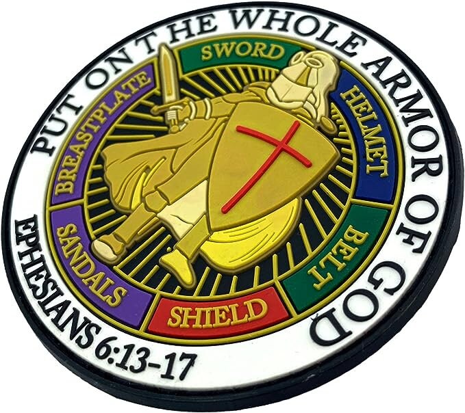 Put on the Whole Armor of God PVC Airsoft Paintball Cosplay Morale Patch