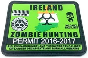 International Countries Zombie Hunting Permits PVC Tactical Airsoft Paintball Morale Patch