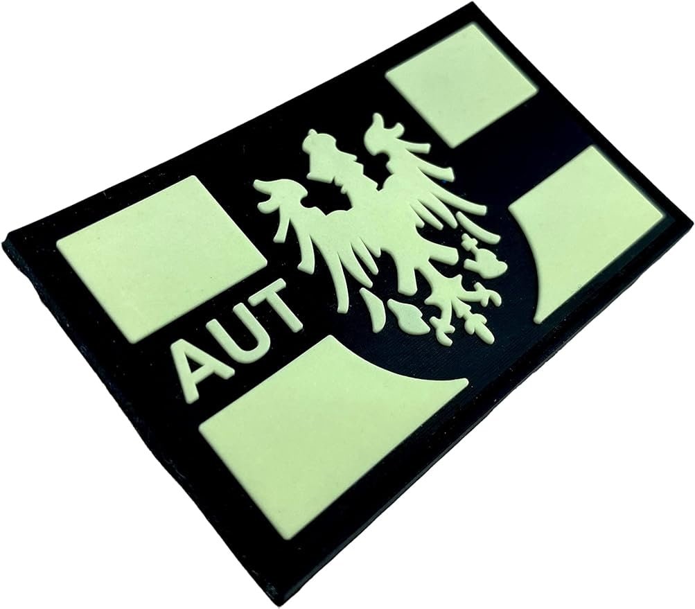 Austrian Austria AUT Coat of Arms Flag Tactical Airsoft Paintball PVC Morale Patch