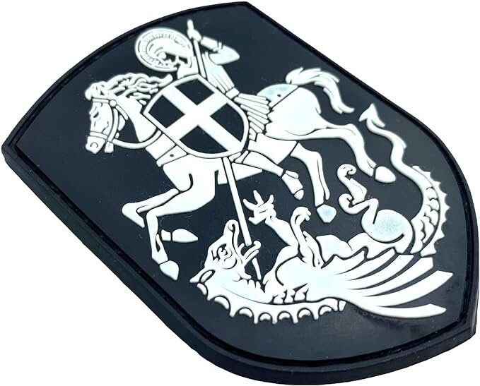 Knights Templar St George & Dragon Crusader PVC Airsoft Paintball Team Patch