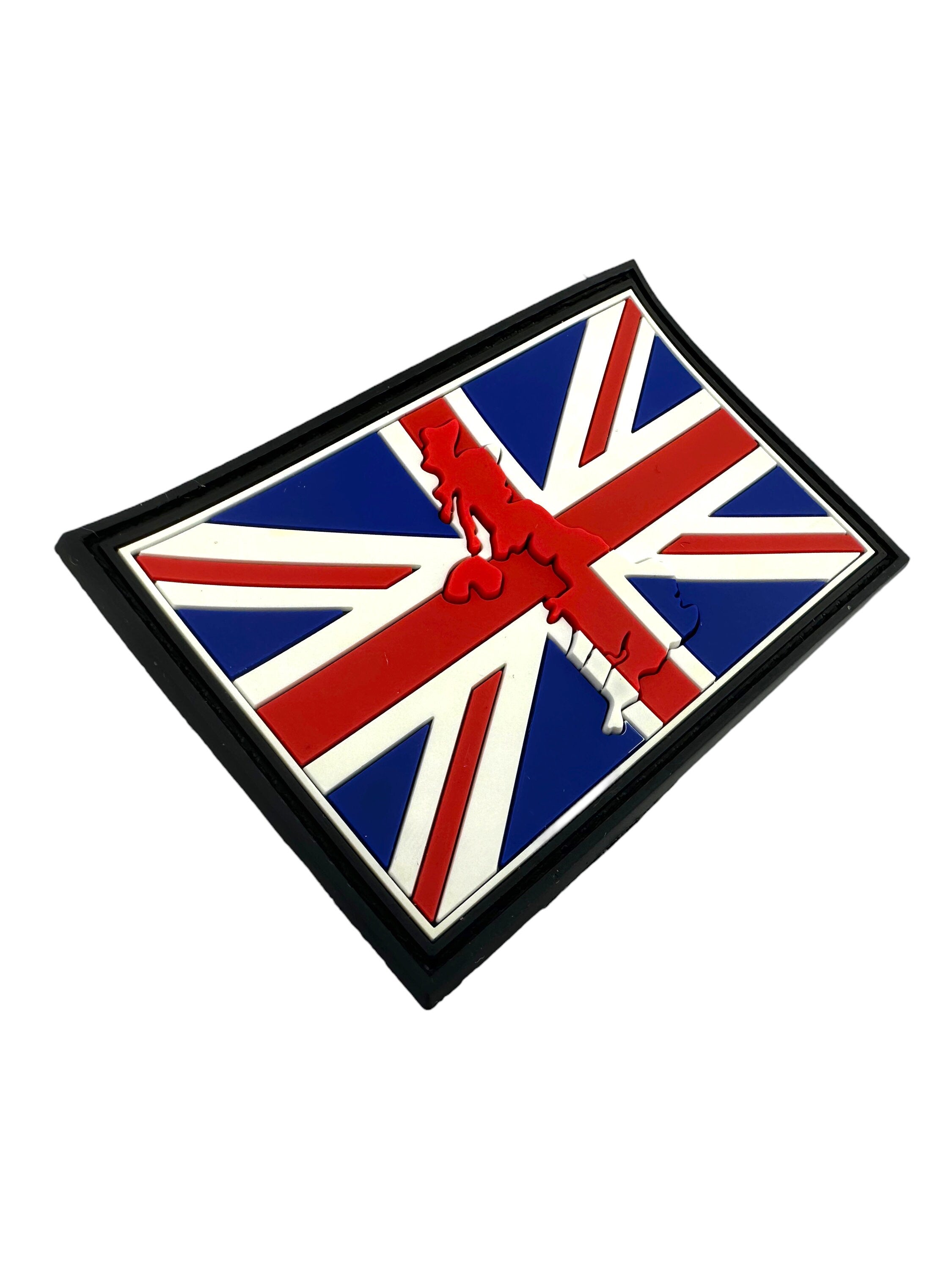 Embossed Great Britain United Kingdom Union Jack Country Flag PVC Airsoft Paintball Team Patch