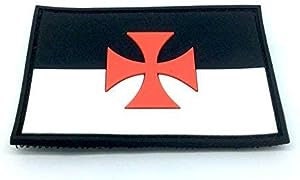 Maltese Cross Knights Templar PVC Airsoft Paintball Morale Patch