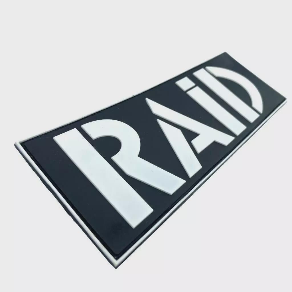 Raid French Police Large Back Molle 8' x 3' Airsoft Paintball PVC Cosplay Patch