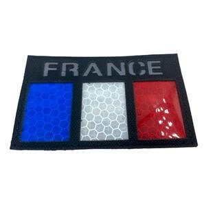 France French Reflective Camouflage Flag Tactical Laser Cut Airsoft Paintball Field Patch