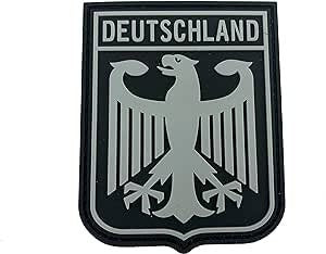 Deutschland Royal Coat Of Arms Imperial Eagle Germany Flag Airsoft Paintball PVC Morale Patch