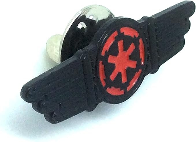 Tie Fighter Pilot Wings Metal Cosplay Fan Badge Brooch