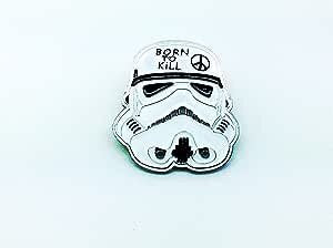 Stormtrooper Helmet Born To Kill Metal Pin Cosplay Fan Badge Brooch