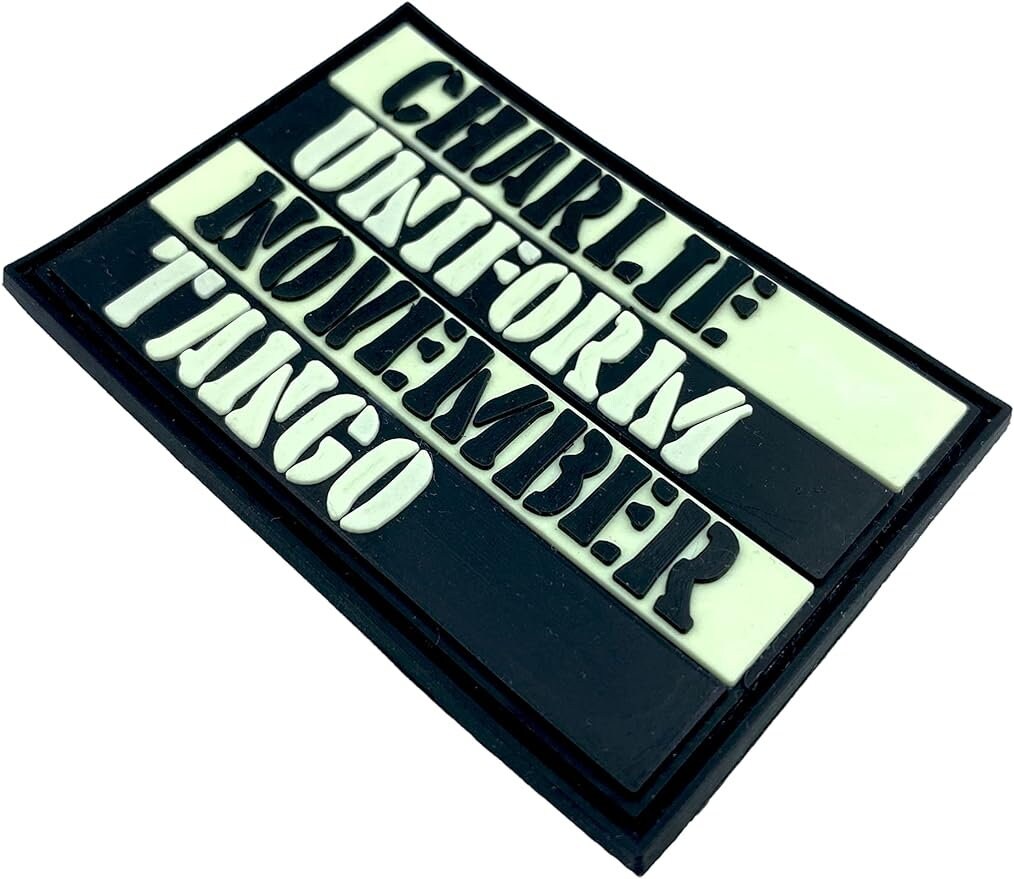 Charlie Uniform November Tango Paintball Airsoft PVC Morale Tactical Patch