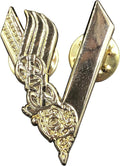 Viking Emblem Gold Norse Rune Lapel Pin Badge Cosplay Fan Brooch