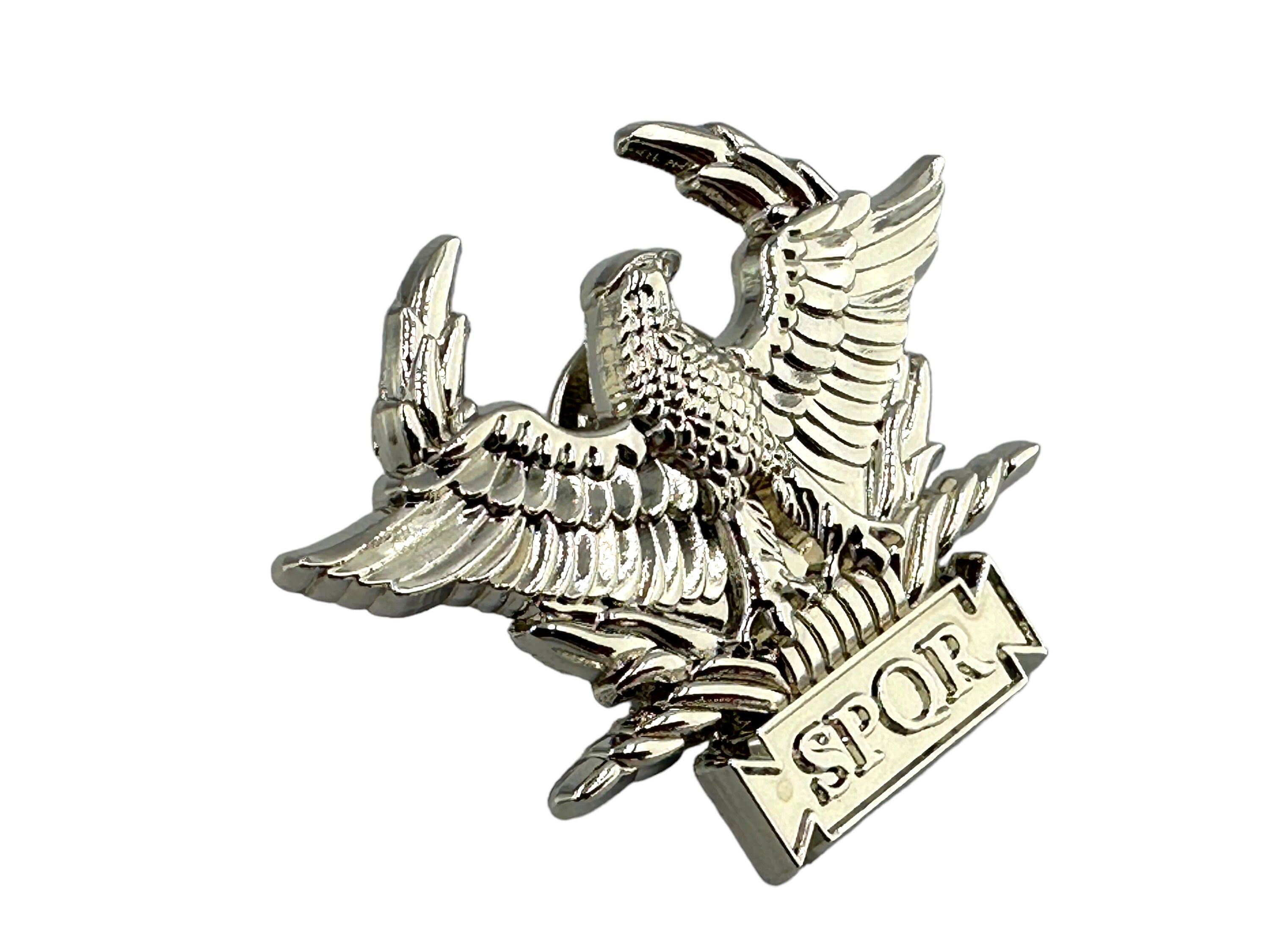SPQR Senatus Populusque Romanus Ancient Roman Republic Metal Pin Badge Brooch