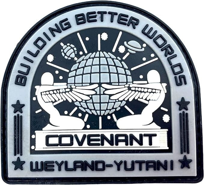 USCSS Covenant Crew Emblem Alien Weyland Yutani Airsoft Paintball PVC Morale Sci Fi Patch