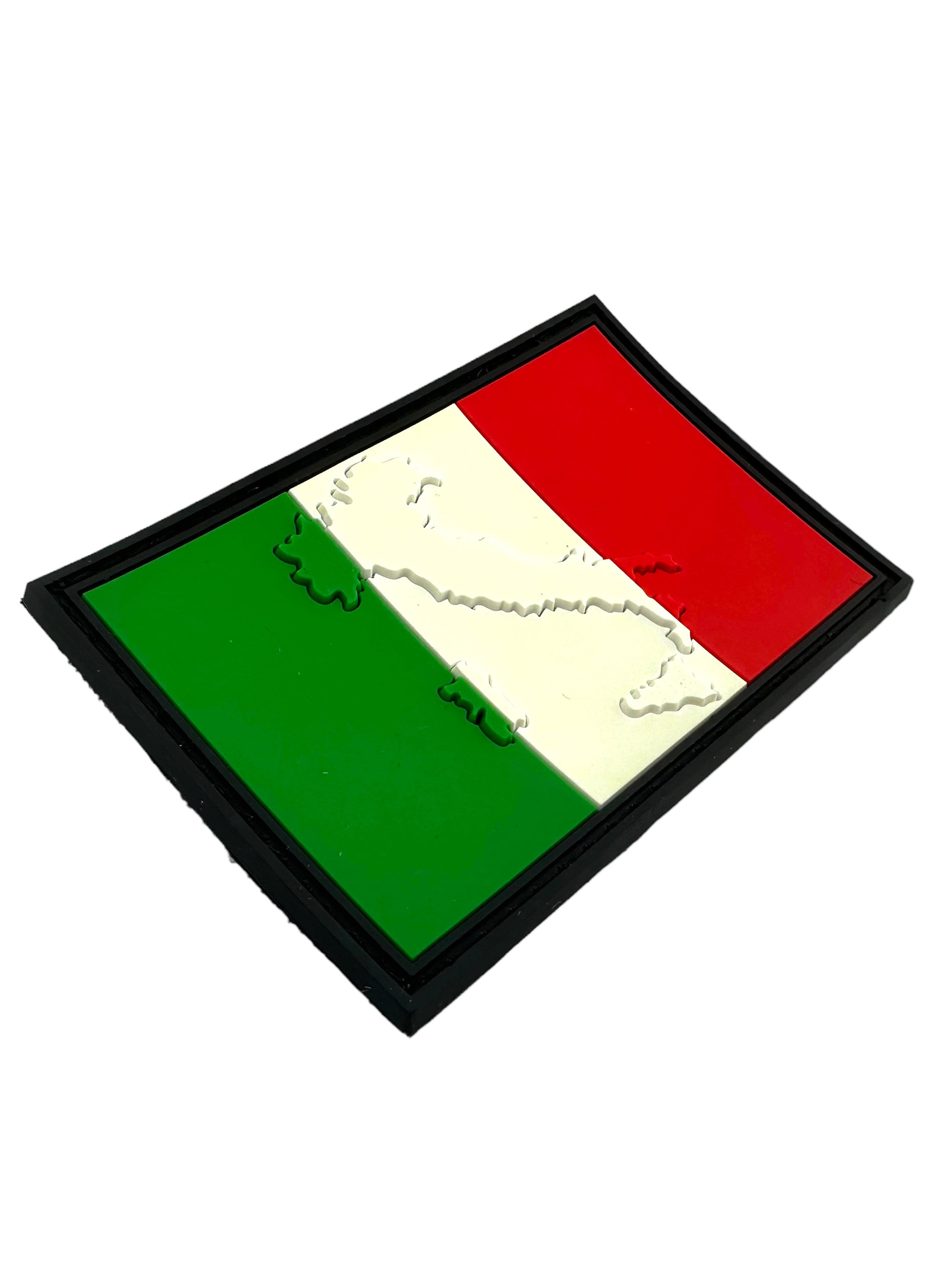 Embossed Italy Italia Italian Country Flag PVC Airsoft Paintball Team Patch