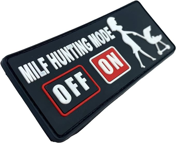 MILF Hunting Mode ON Tactical PVC Airsoft Paintball Cosplay Biker Patch