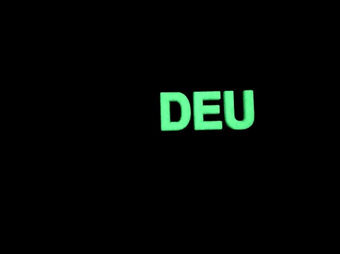 German Germany Deutschland DEU Glow in the Dark Flag Tactical PVC Airsoft Paintball Cosplay Team Patch