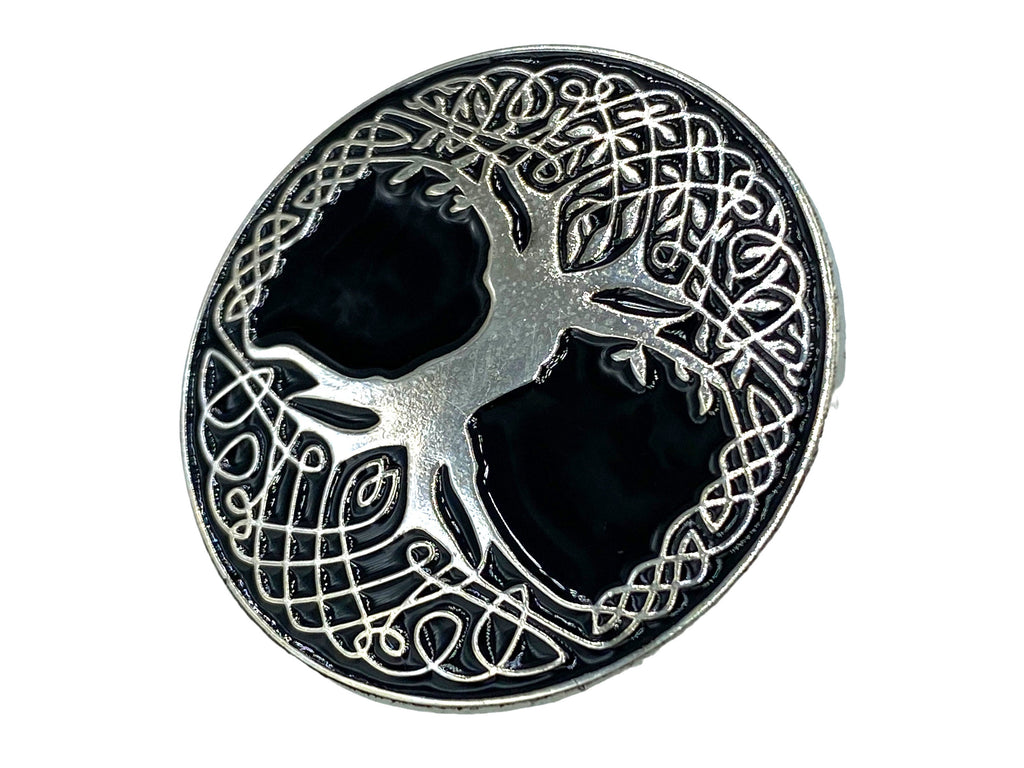 Tree Of Life Rune Norse Viking Silver Metal Pin Badge Brooch