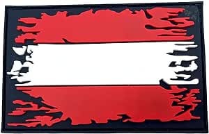 Distressed Austria Austrian Österreich Flag Airsoft PVC Morale Cosplay Team Patch