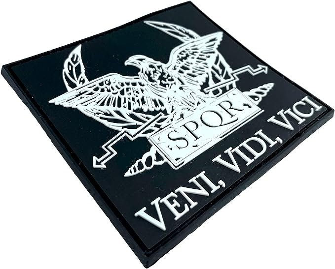 SPQR Ancient Roman Republic Veni Vidi Vici PVC Airsoft Paintball Patch