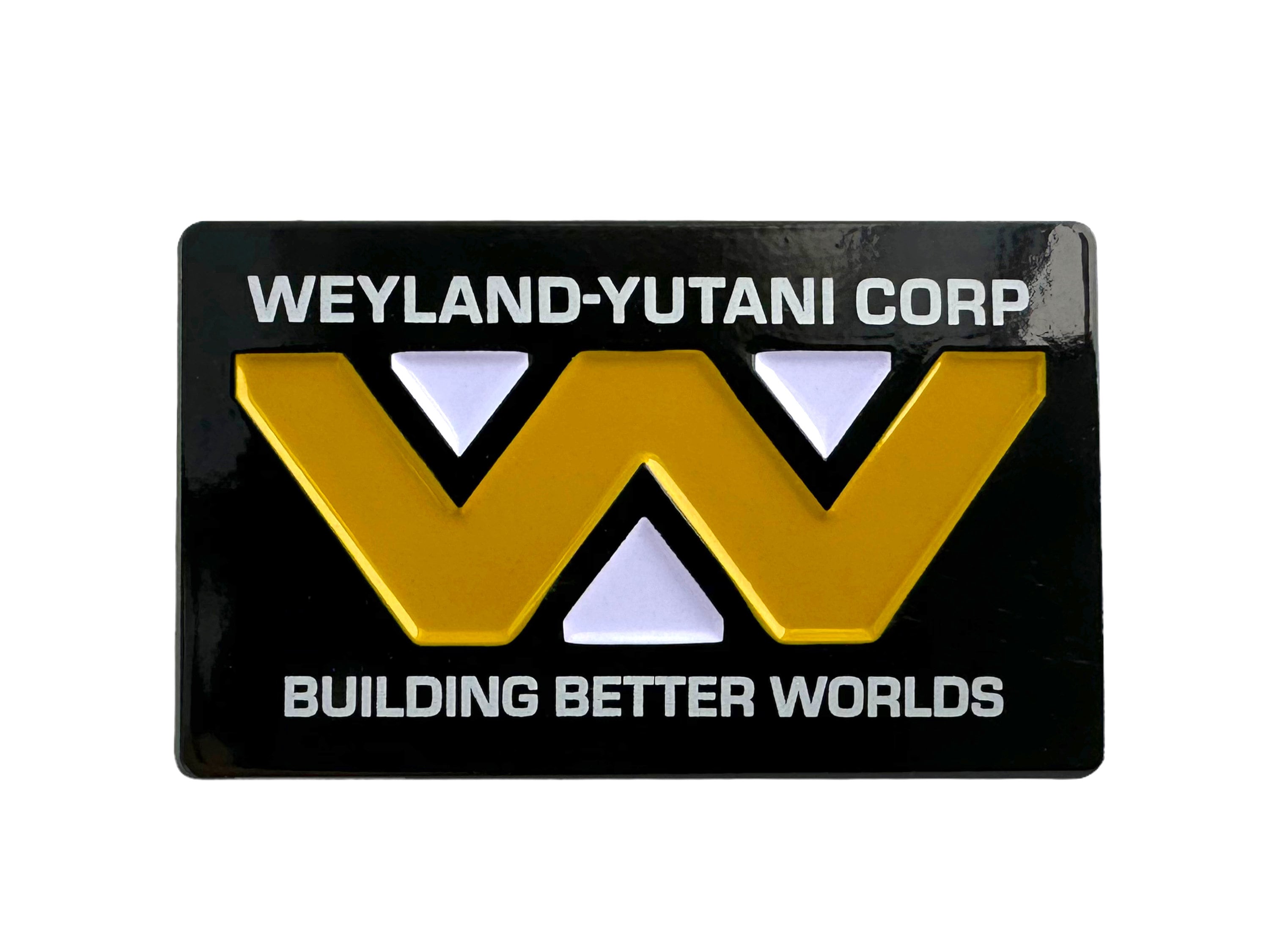 Weyland Yutani Building Better Worlds Yellow Metal Pin Badge Brooch