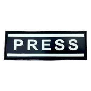 PRESS Journalist Photographer Airsoft Paintball PVC Morale Cosplay Patch