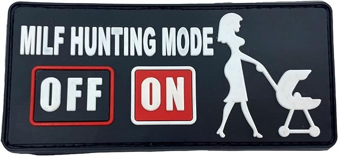 MILF Hunting Mode ON Tactical PVC Airsoft Paintball Cosplay Biker Patch