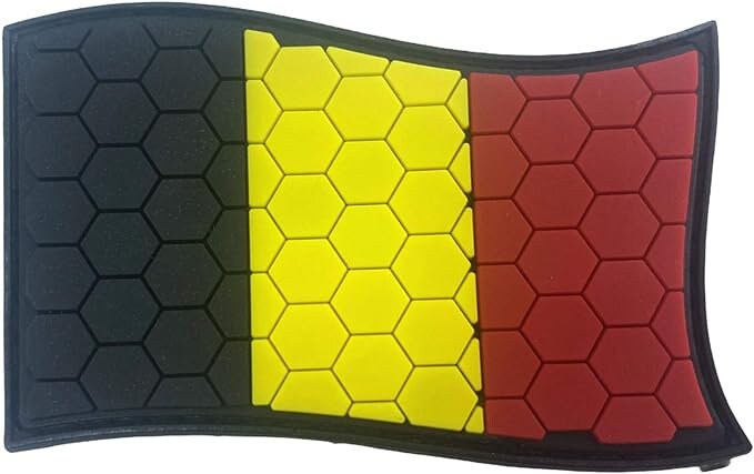 Belgium Belgian Honeycomb Flag Airsoft PVC Morale Cosplay Team Patch