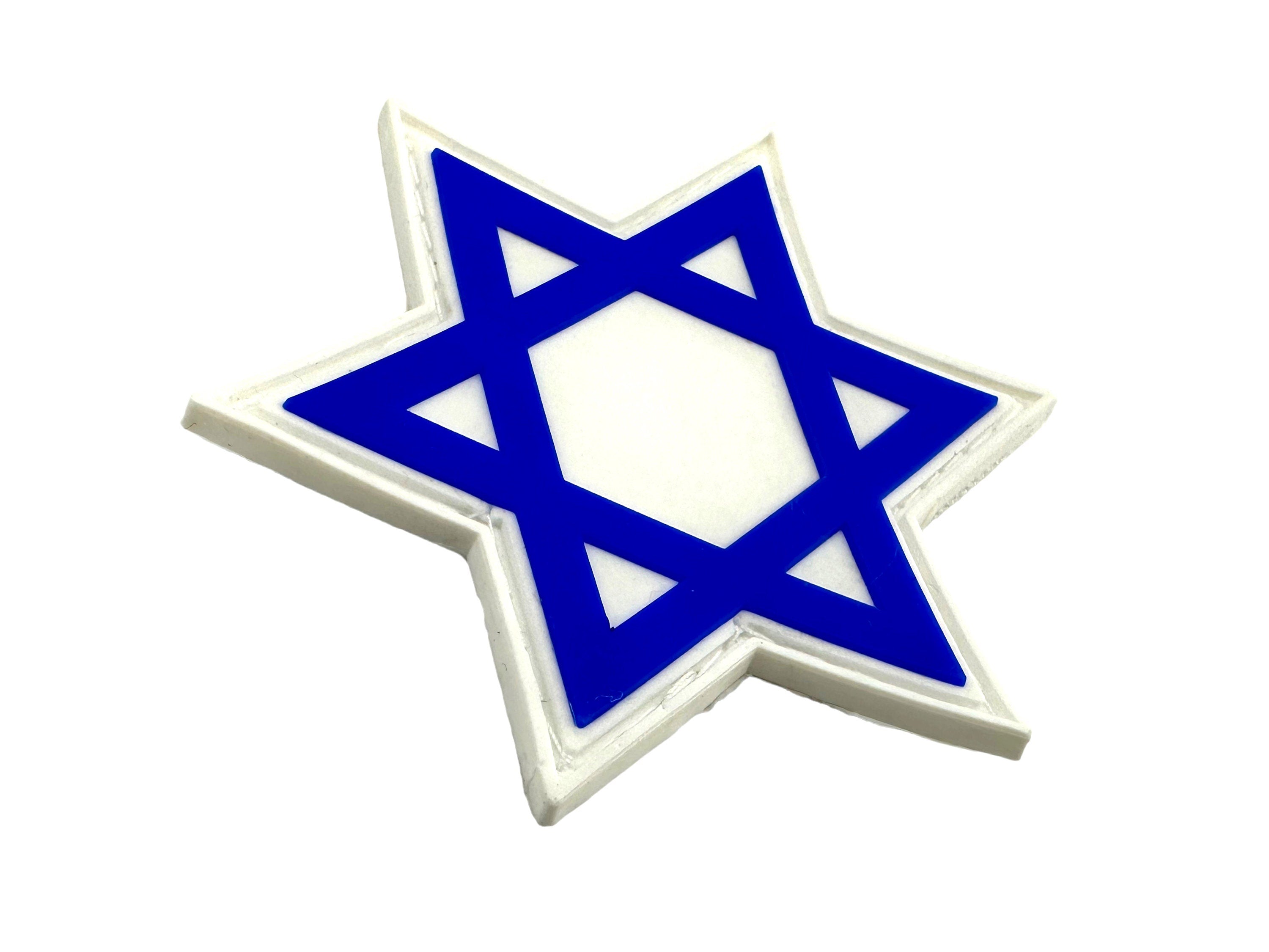Star of David Israel Flag Tactical PVC Airsoft Paintball Cosplay Patch