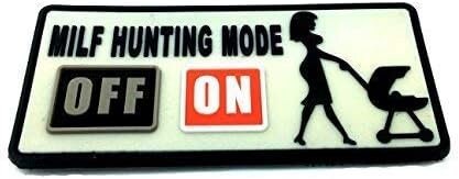 MILF Hunting Mode ON Tactical PVC Airsoft Paintball Cosplay Biker Patch