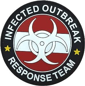 Zombie Infected Outbreak Response Team Glow in The Dark European Countries PVC Airsoft Paintball Morale Patch