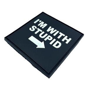 I'm with Stupid Tactical PVC Airsoft Paintball Morale Patch