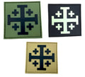 Jerusalem Cross Tactical Airsoft Paintball PVC Morale Patch