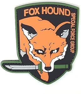 Foxhound Special Forces Group MGS Tactical PVC Airsoft Paintball Cosplay Patch