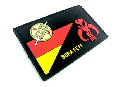 Germany Deutschland Flag Bounty Hunter Boba Fett Bantha Skull Cosplay Airsoft PVC Fan Morale Patch