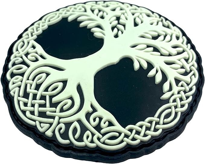 Tree of Life Viking Glow in The Dark Norse Cosplay PVC Airsoft Paintball Morale Patch