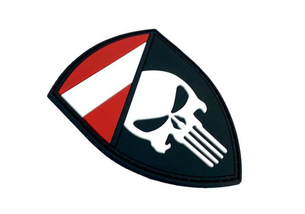 Österreich Austria Austrian Skull Glow in the Dark Flag Airsoft PVC Morale Cosplay Team Patch