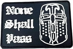 None Shall Pass Holy Grail Knight Airsoft Paintball PVC Morale Cosplay Patch